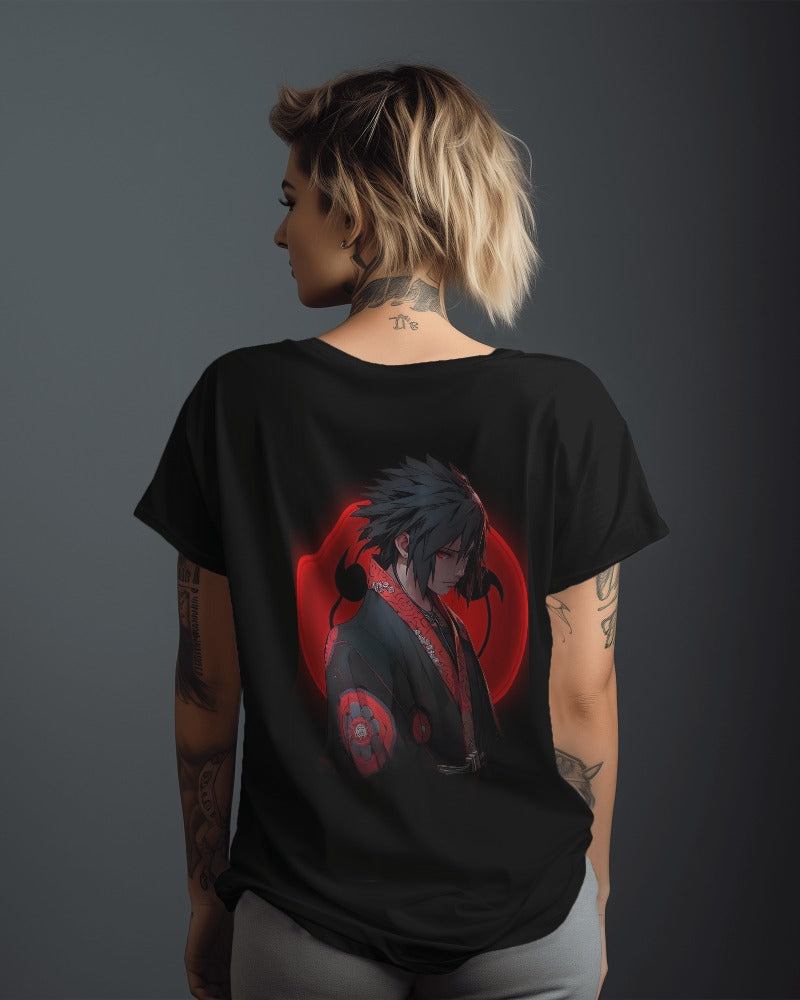 SASUKE WITH SHARINGAN UNISEX OVERSIZED T-SHIRT