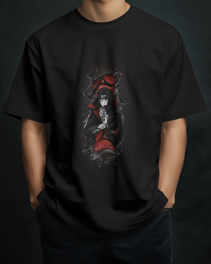 ITACHI WITH SHARINGAN UNISEX OVERSIZED T-SHIRT