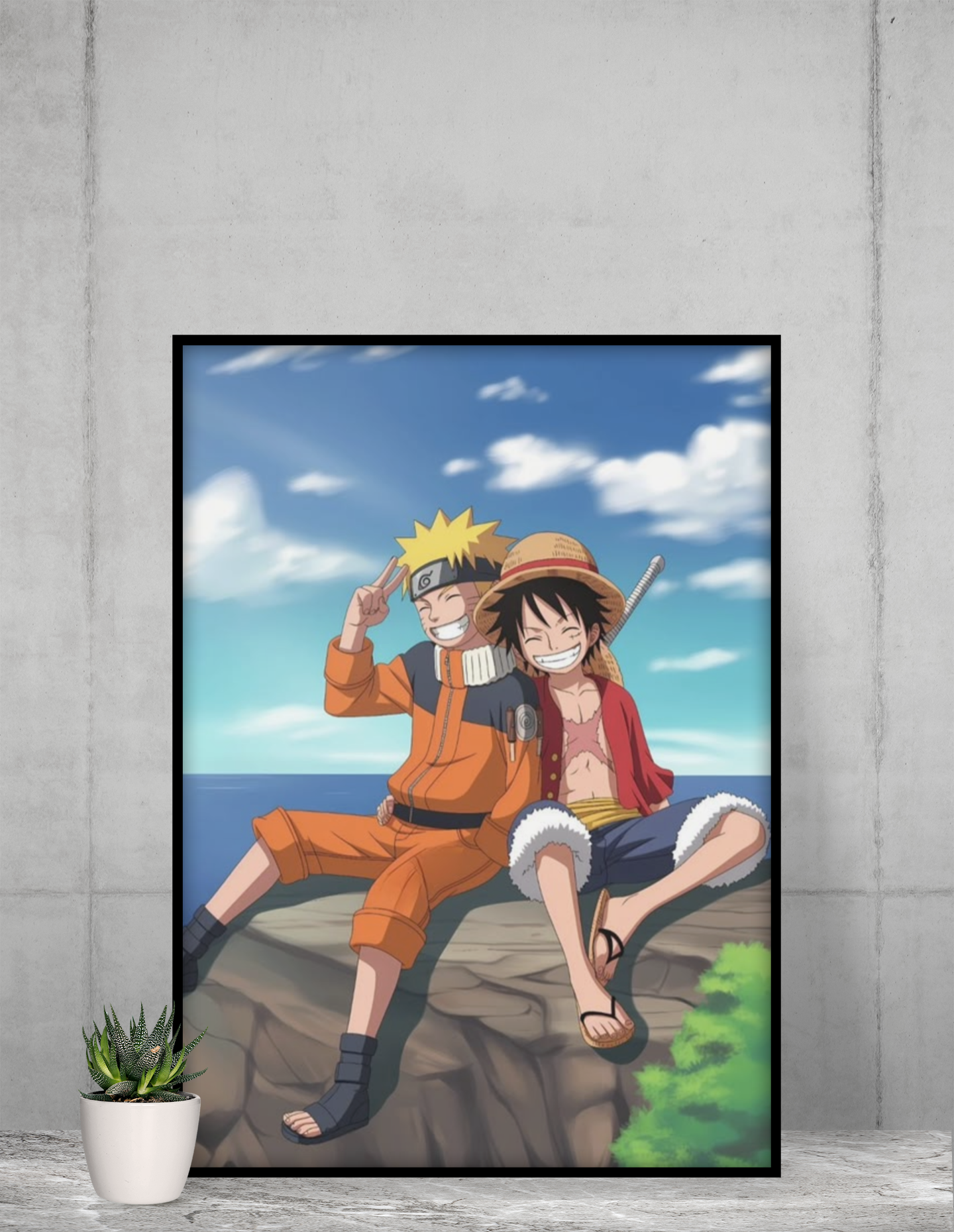 LUFFY & NARUTO METAL POSTER