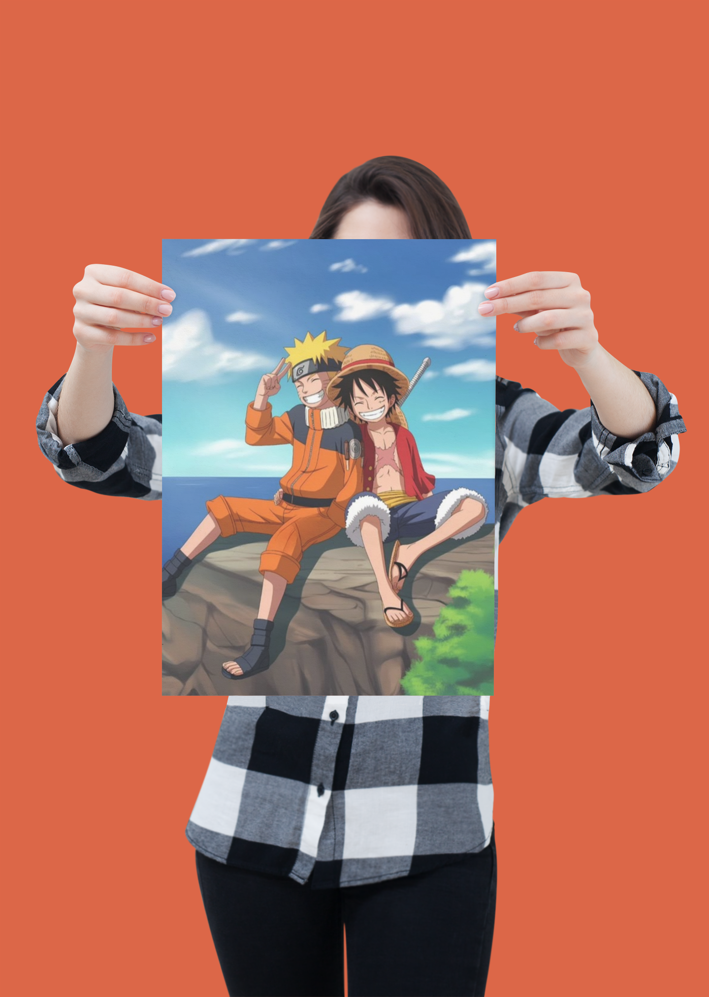 LUFFY & NARUTO METAL POSTER