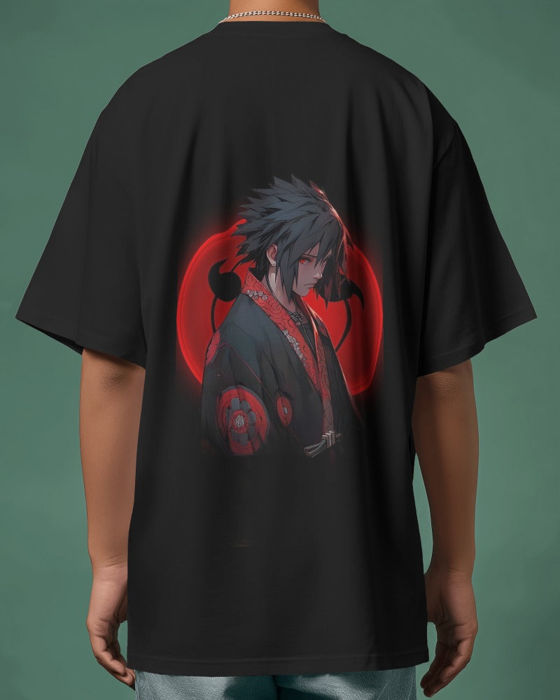 SASUKE WITH SHARINGAN UNISEX OVERSIZED T-SHIRT